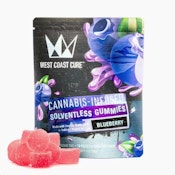 WEST COAST CURE: Blueberry Solventless Hash Gummies 10-Piece/100mg (I)