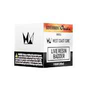 GOVERNMINT OASIS LIVE RESIN BADDER 1G - WEST COAST CURE