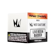 HONEY BANANAS LIVE RESIN BADDER 1G - WEST COAST CURE