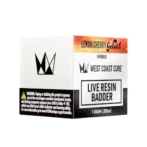 WEST COAST CURE - LEMON CHERRY GELATO LIVE RESIN BADDER 1G - WEST COAST CURE