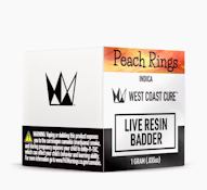 WEST COAST CURE: Peach Rings 1g Live Resin Badder (I)