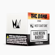 WEST COAST CURE: THC Bomb 1g Live Resin Badder (H)