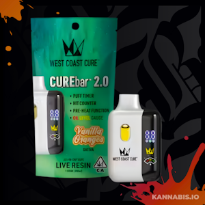 West Coast Cure - WCC - Vanilla Oranges -1g Live Resin CUREbar 2.0 All-In-One