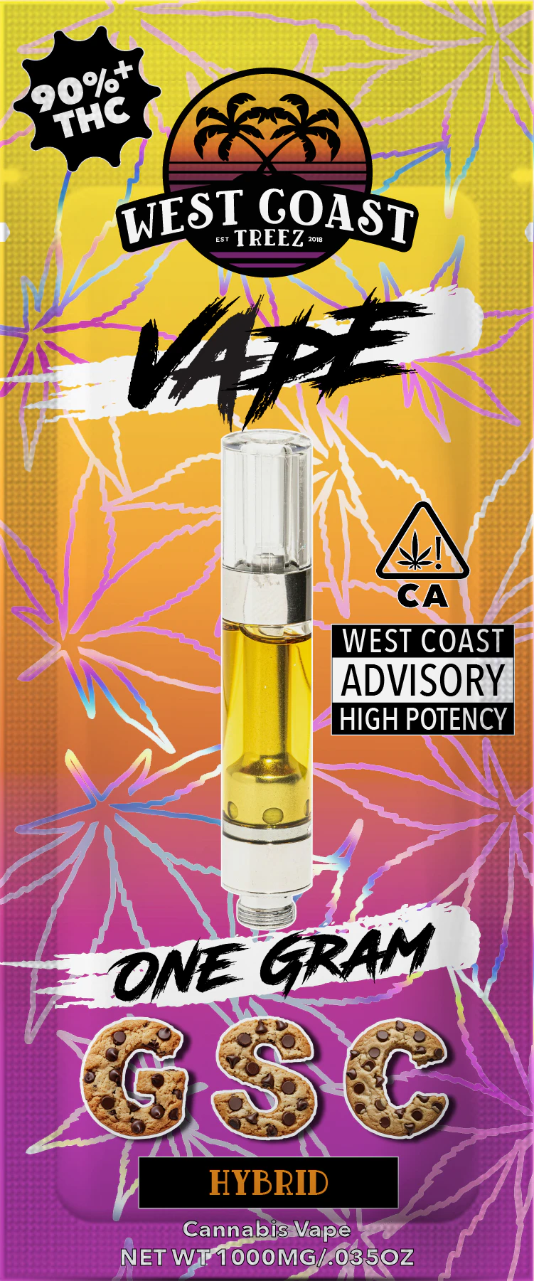 West Coast Treez - West Coast Treez | Vape Cartridge | GSC | 1g Main Image