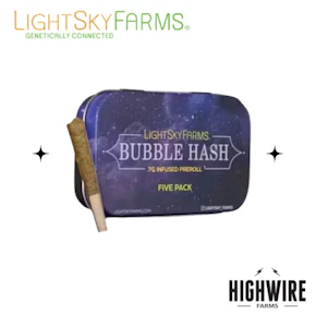 LightSky Farms Electric Peanut Butter Cookie #2 x Peachy Keen Bubble Hash Infused 5pk (.7gx5)