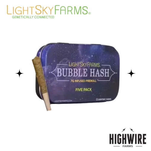 Light Sky Farms - LightSky Farms Electric Peanut Butter Cookie #2 x Peachy Keen Bubble Hash Infused 5pk (.7gx5) Main Image