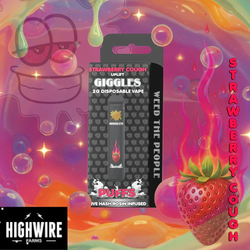 Giggles Puffs - Giggles Puffs Disposable Live Hash Rosin Strawberry Cough 2g Main Image