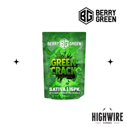 Berry Green - Berry Green Green Crack Liquid Diamond Infused 15pk (1gx15) Main Image
