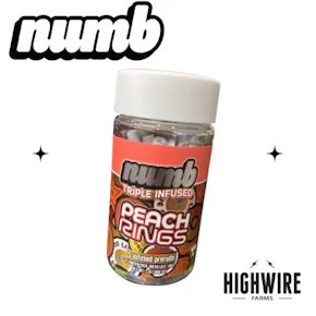 Numb Peach Rings Infused 5pk 2.5g