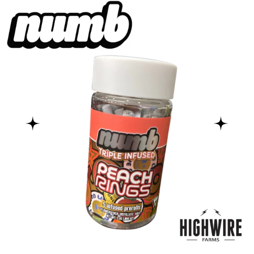 numb - Numb Peach Rings Infused 5pk 2.5g Main Image