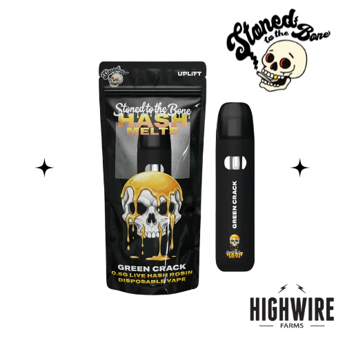 Stoned to the Bone - Stoned to the Bone Disposable Hash Melts Green Crack 0.5g Main Image