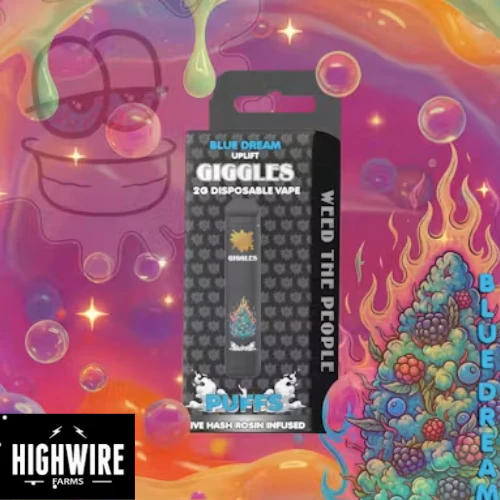 Giggles Puffs - Giggles Puffs Disposable Live Hash Rosin Blue Dream 2g Main Image