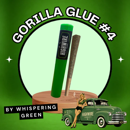 WHISPERING GREEN EXOTICS - Gorilla Glue #4 Preroll 1g Main Image