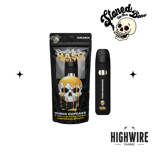 Stoned to the Bone - Stoned to the Bone Disposable Hash Melts Guava Cupcake 0.5g Main Image