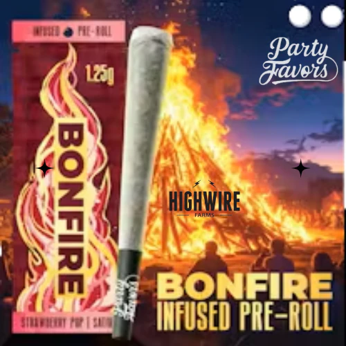 Party Favors - Party Favors Bonfire Strawberry Pop Infused Preroll 1.25g Main Image