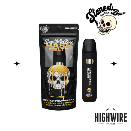 Stoned to the Bone - Stoned to the Bone Disposable Hash Melts Melted Strawberry 0.5g Main Image