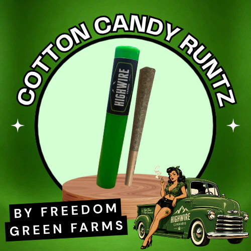 FREEDOM GREEN FARMS - Cotton Candy Runtz Preroll 1g Main Image