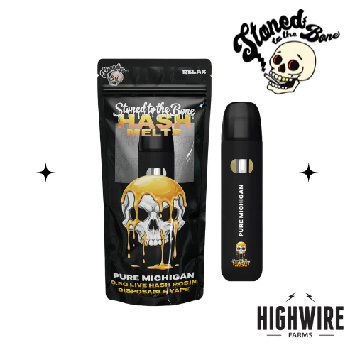 Stoned to the Bone - Stoned to the Bone Disposable Hash Melts Pure Michigan 0.5g Main Image
