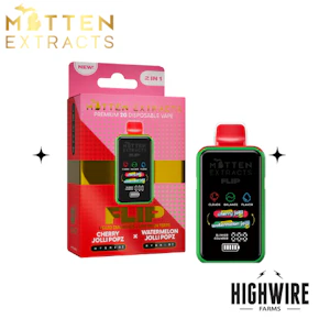 Mitten Extracts Disposable Flip 2-in-1 Cherry Jolli Popz x Watermelon Jolli Popz 2g