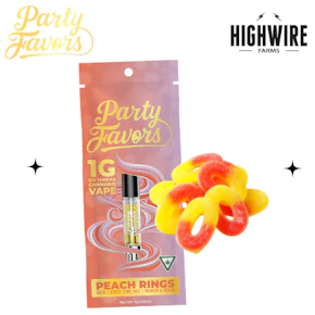 Party Favors Cart Peach Rings 1g