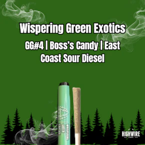 Whispering Green Exotics Gorilla Glue #4 Preroll 1g