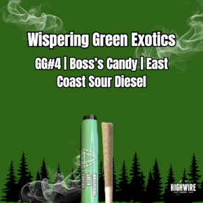 Whispering Green Exotics Boss's Candy Preroll 1g