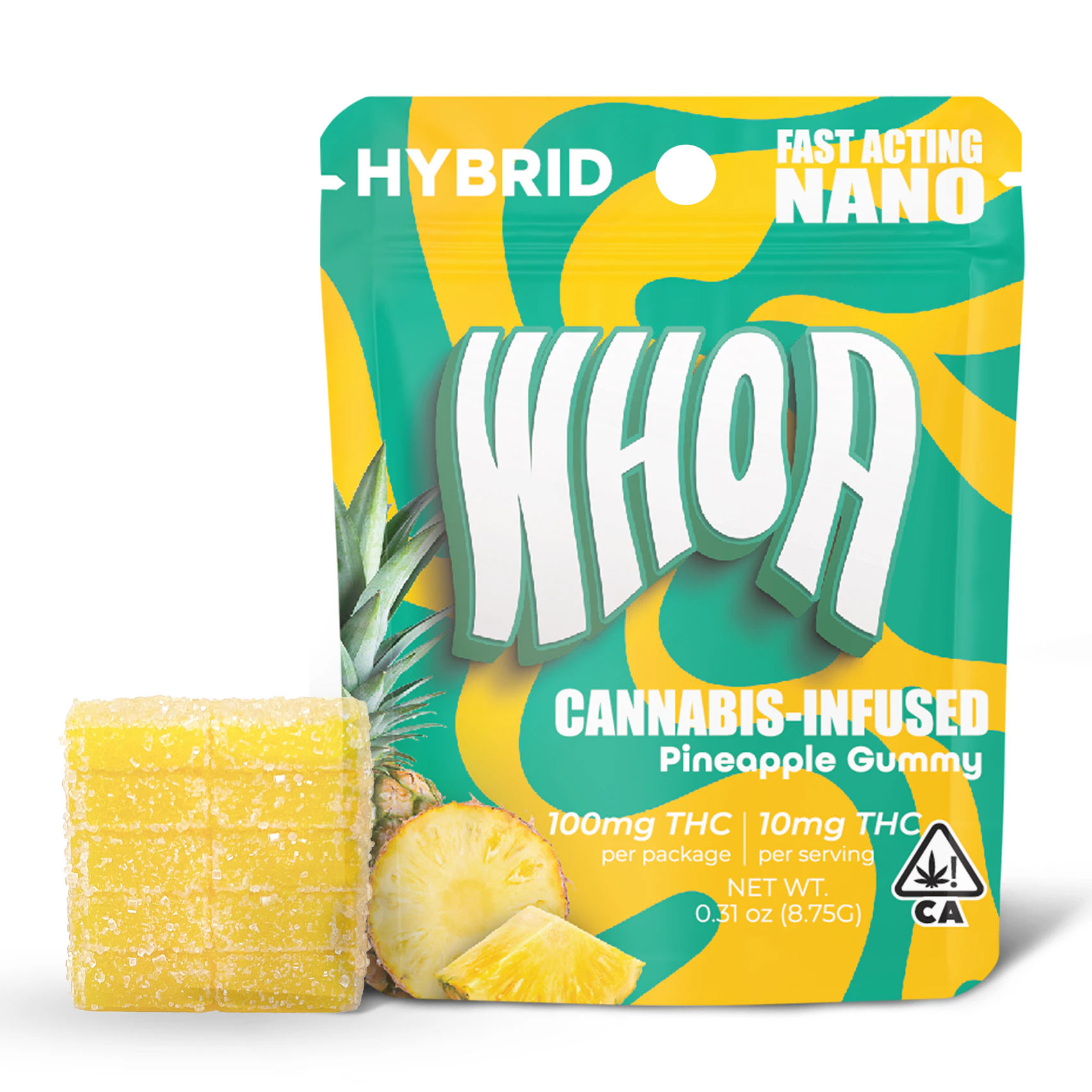 Whoa - WHOA - Nano Gummy 100mg Single - Hybrid Pineapple Main Image