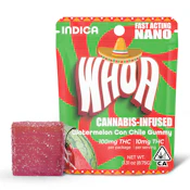 WHOA - Nano Gummy 100mg Single - Indica Watermelon Con Chile
