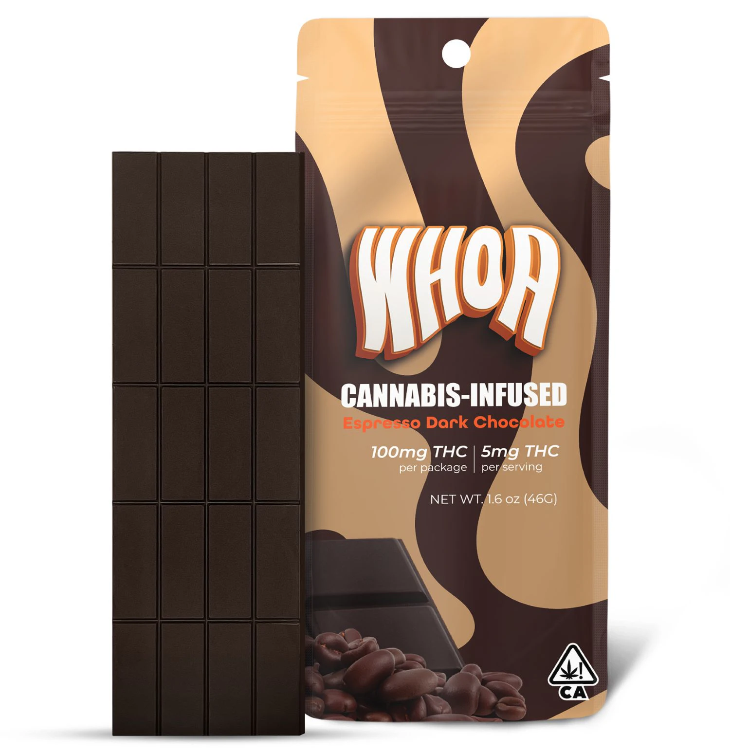 Whoa - WHOA - 100mg Chocolate Bar - Dark Chocolate Espresso Main Image