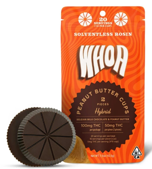 Whoa - WHOA - Edible - Peanut Butter Cups - Hyrbid - Rosin - 100MG Main Image