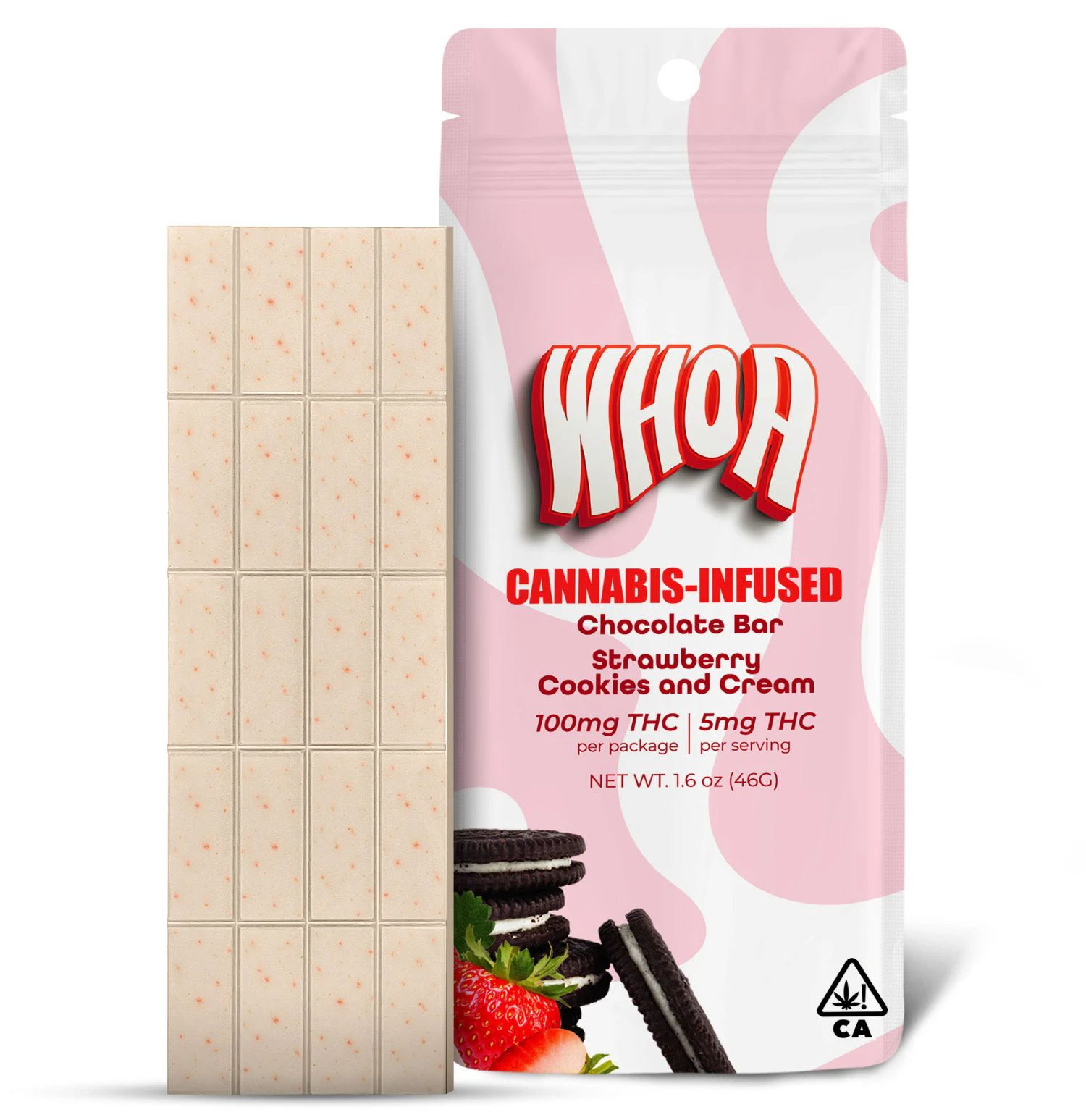 Whoa - WHOA - 100mg Chocolate Bar - Strawberry Cookies & Cream Main Image