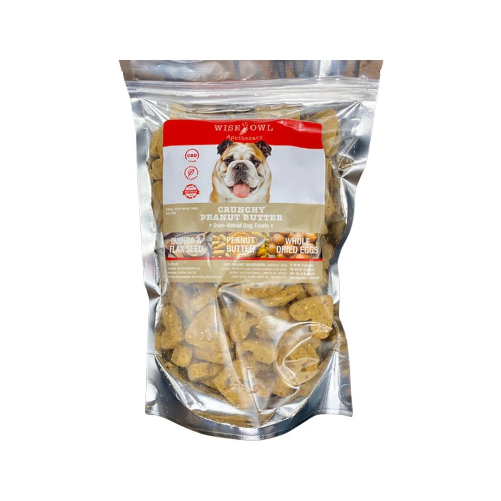 Wise Owl Apothecary - Wise Owl CBD Dog Treats - Crunchy Peanut Butter Main Image