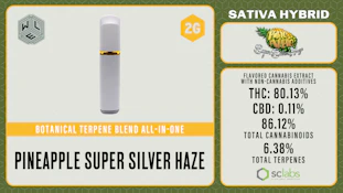 White Label | Disp Flavored 2g [S] | Pineapple Super Silver Haze