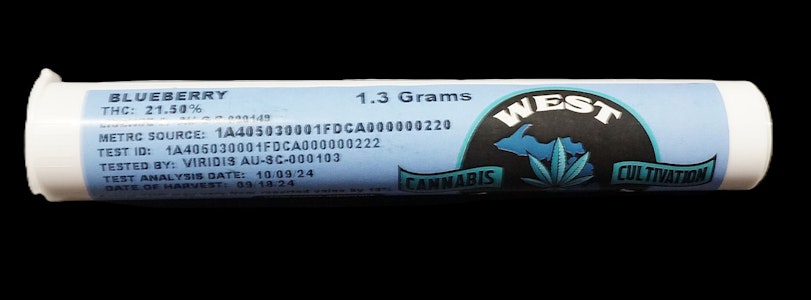 WEST MICHIGAN CANNABIS CULTIVATION LLC - Blueberry Prerolls 1.3g