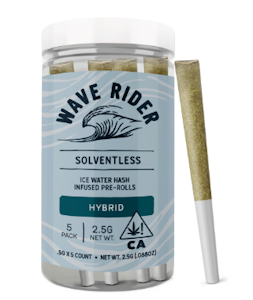 Wave Rider - Wave Rider Hash Infused 5pk Prerolls 2.5g Orange Gelato