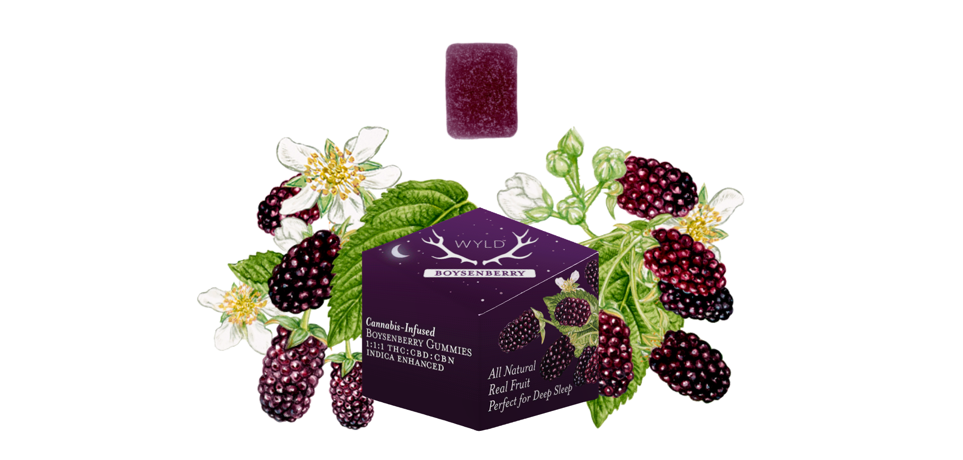 Edible - Boysenberry 1:1:1 THC:CBD:CBN - 10PK - 100MG