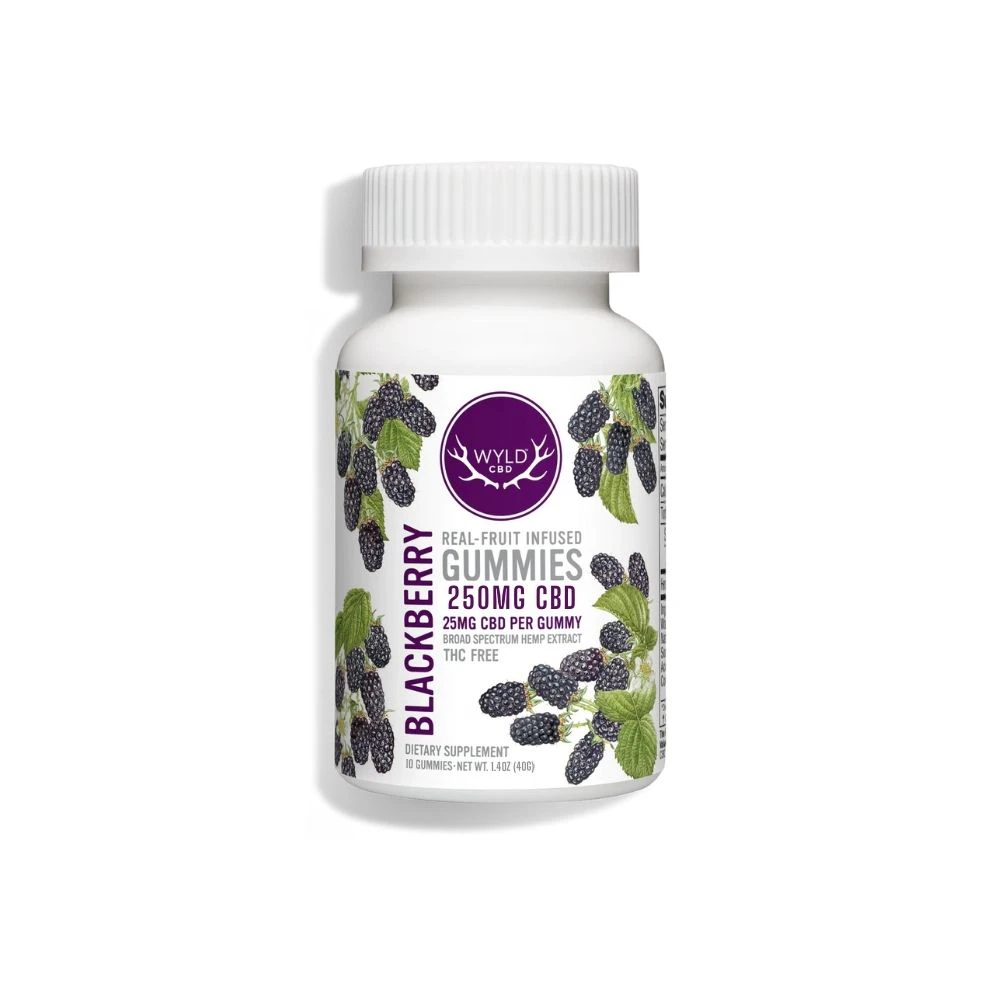Wyld CBD - Blackberry CBD 250mg Gummies (10x25mg) - WYLD CBD Main Image