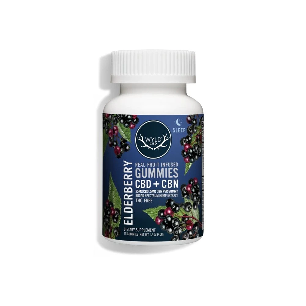 Wyld CBD - Elderberry 5:1 CBD:CBN 250mg Gummies (10x25mg) - WYLD CBD Main Image