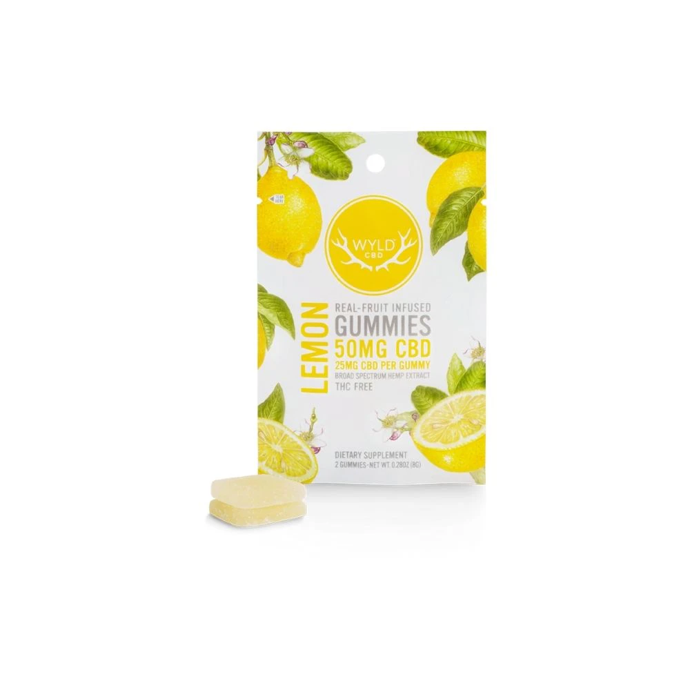 Wyld CBD - Lemon CBD 50mg Gummies (2x25mg) - WYLD CBD Main Image
