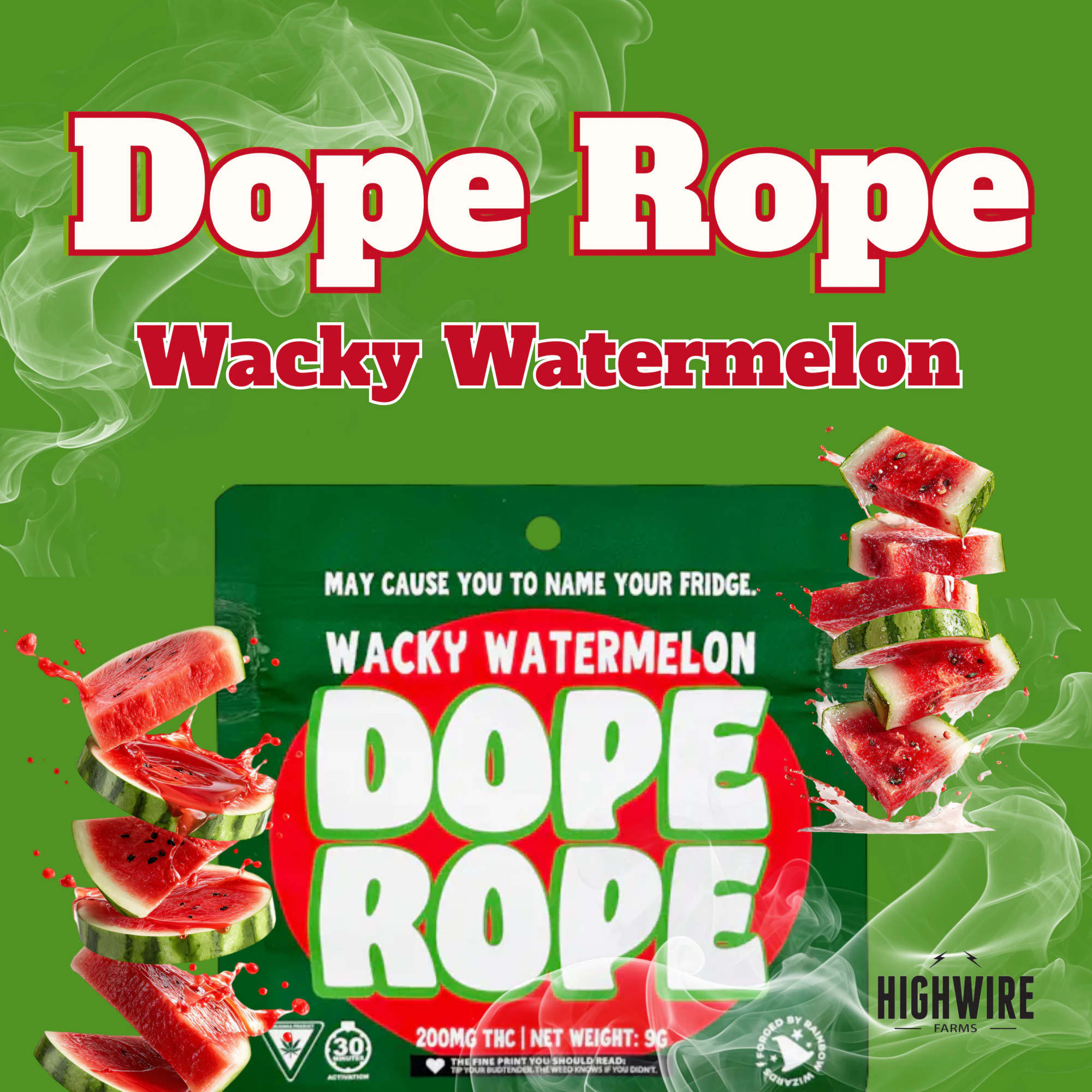 Dope Rope - Dope Rope Wacky Watermelon 200mg Main Image