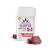 Pomegranate Blueberry Acai Sour Gummies - 5:1 CBD:THC