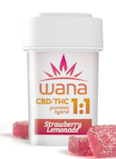 Wana - Sour Strawberry Lemonade (1:1 THC:CBD) - 10ct 100mg