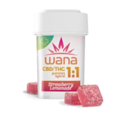 Organic Wana Sour Gummies - Strawberry Lemonade 1:1 -10pk