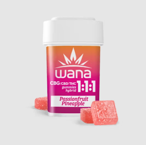 WANA - Wana - Passionfruit Pineapple Gummies 1:1:1 CBD:THC:CBG
