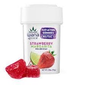 Wana Gummies - Fast Acting Straw/Marg 1:1 CBD/THC - 100mg