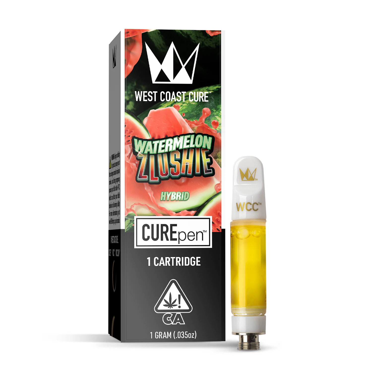 West Coast Cure - Watermelon Zlushie (H) 84.92% THC | 1g CUREpen Cartridge Main Image