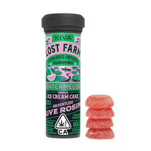LOST FARM - Watermelon (Ice Cream Cake) (I) | 100mg Live Rosin Gummies | Lost Farm