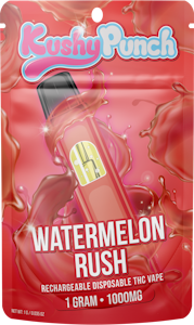KUSHY PUNCH - Watermelon Rush Disposable Vape - 1g