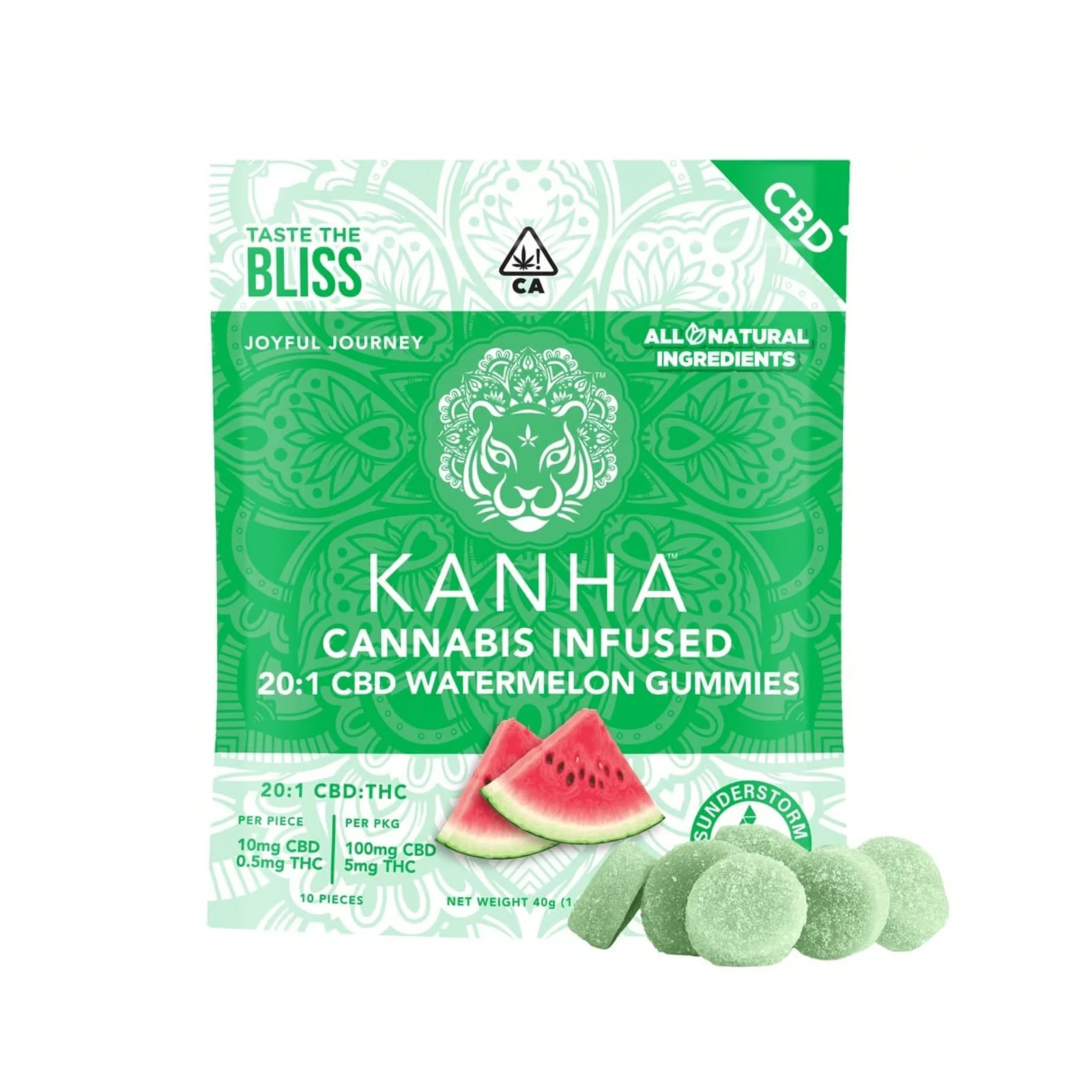 KANHA - Kanha 20:1 CBD:THC Watermelon Gummies 210mg Main Image