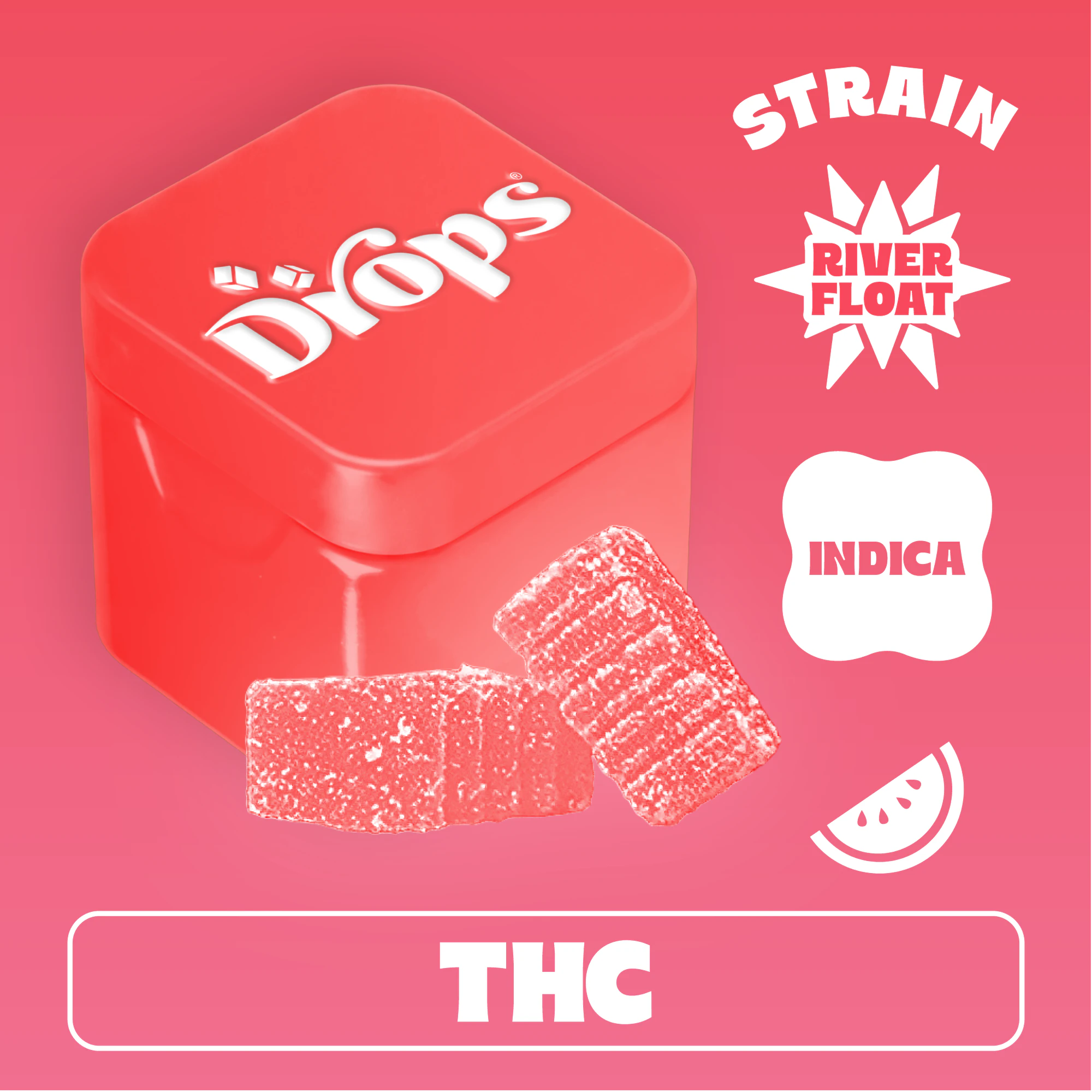 Drops - Drops | Live Rosin Gummies | Watermelon | River Float | 100mg Main Image